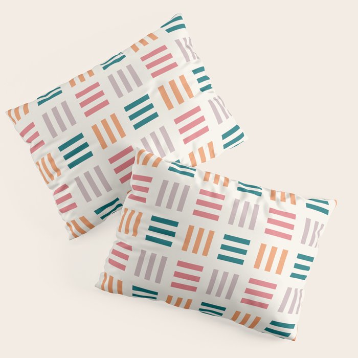 Modern Geometric Color Block Pattern Pillow Sham Gallery Image 3