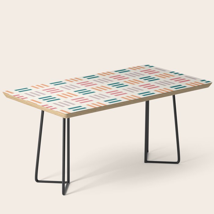 Modern Geometric Color Block Pattern Coffee Table Gallery Image 1