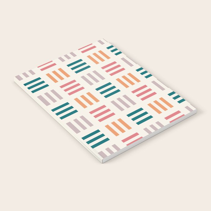 Modern Geometric Color Block Pattern Notebook Gallery Image 2