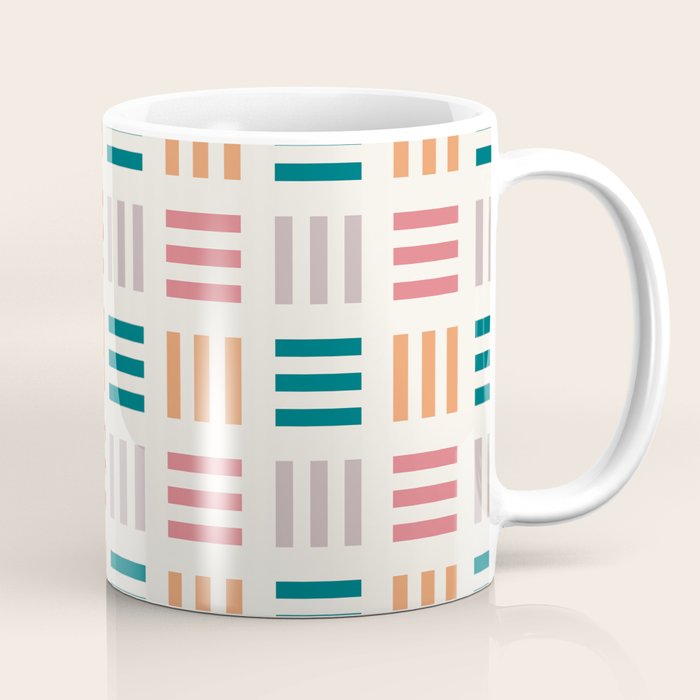 Modern Geometric Color Block Pattern Coffee Mug Gallery Image 1