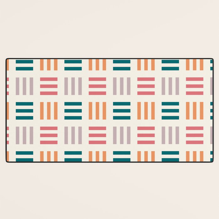 Modern Geometric Color Block Pattern Desk Mat Gallery Image 3