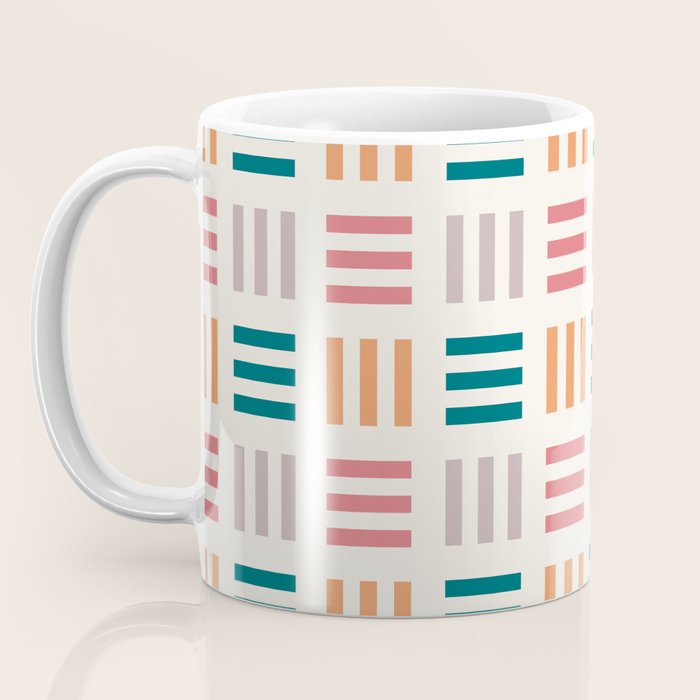 Modern Geometric Color Block Pattern Coffee Mug Gallery Image 3