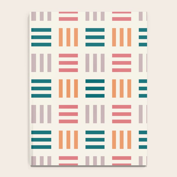 Modern Geometric Color Block Pattern Notebook Gallery Image 4