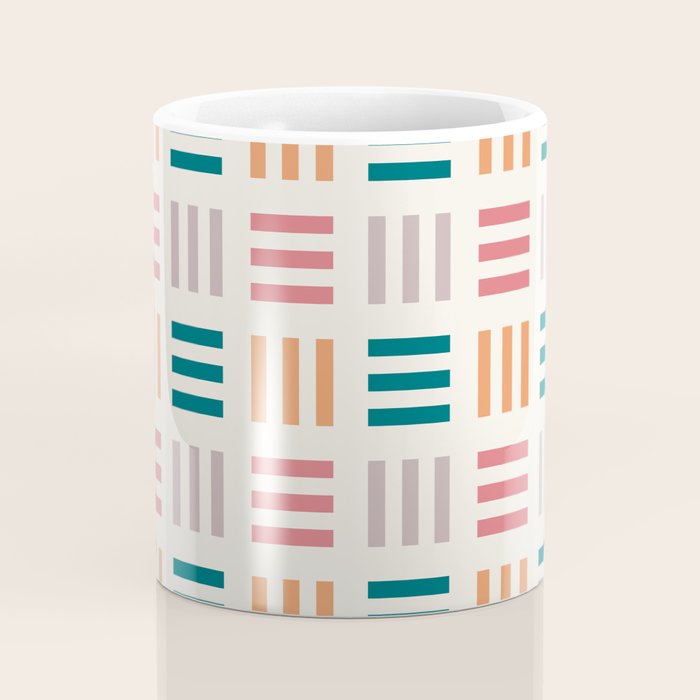 Modern Geometric Color Block Pattern Coffee Mug Gallery Image 4