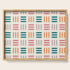 Modern Geometric Color Block Pattern Serving Tray Gallery Image 1