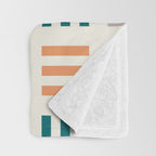 Modern Geometric Color Block Pattern Throw Blanket Gallery Image 3