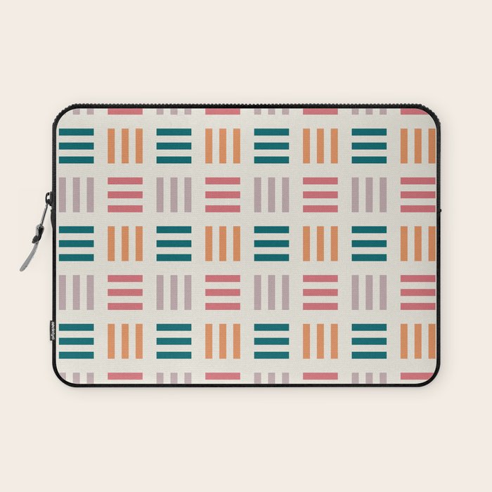 Modern Geometric Color Block Pattern Laptop Sleeve Gallery Image 1