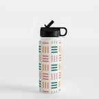 Modern Geometric Color Block Pattern Water Bottle Gallery Image 1