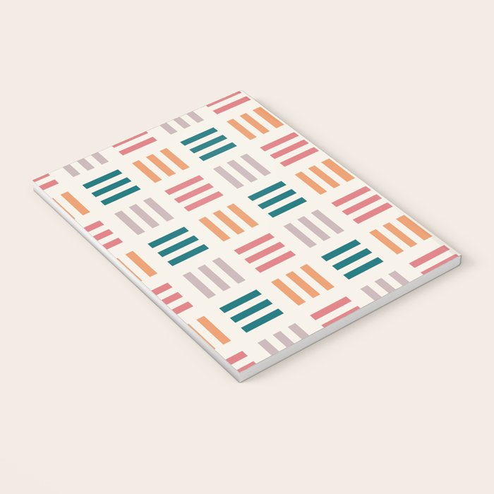 Modern Geometric Color Block Pattern Notebook Gallery Image 3