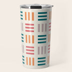 Modern Geometric Color Block Pattern Travel Mug Gallery Image 1