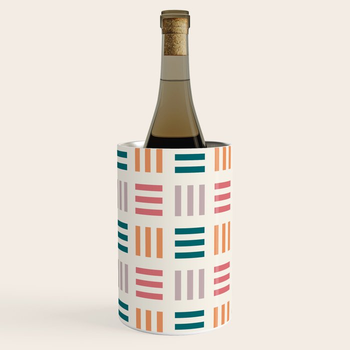 Modern Geometric Color Block Pattern Wine Chiller Gallery Image 3