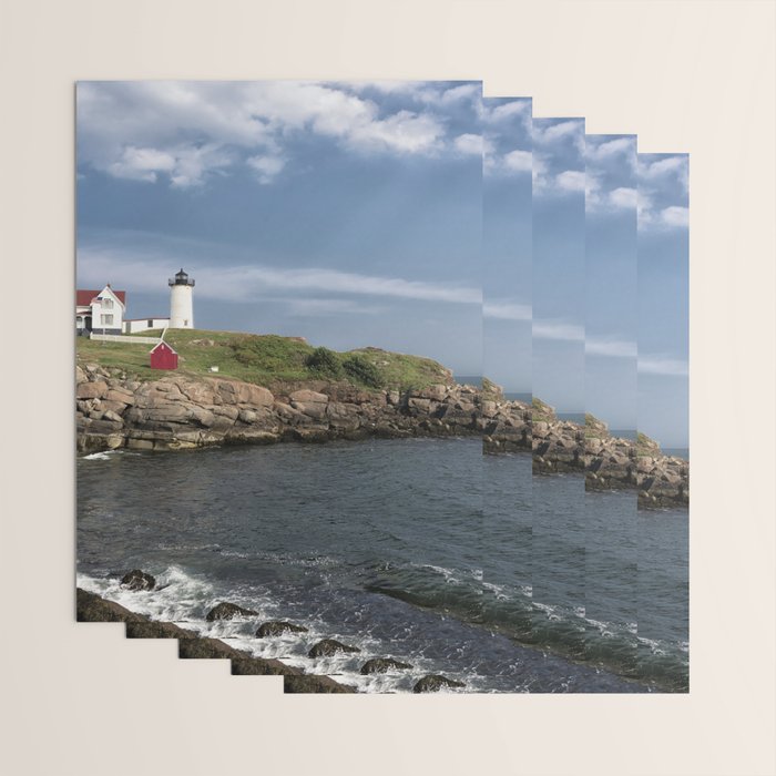 Nubble Lighthouse in Summer Wrapping Paper Gallery Image 3