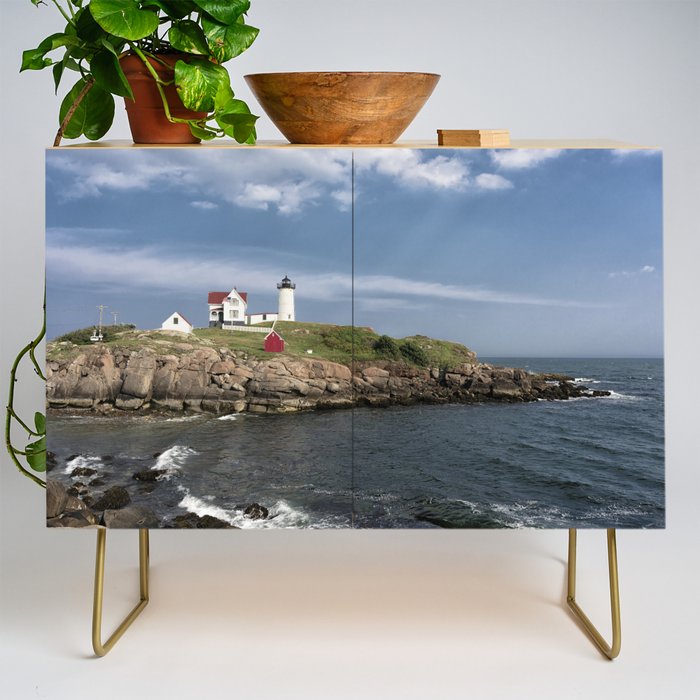 Nubble Lighthouse in Summer Credenza Gallery Image 1