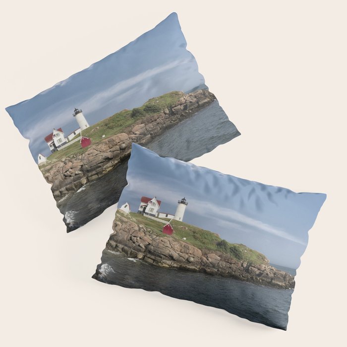 Nubble Lighthouse in Summer Pillow Sham Gallery Image 1