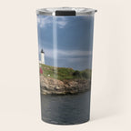 Nubble Lighthouse in Summer Travel Mug Gallery Image 1