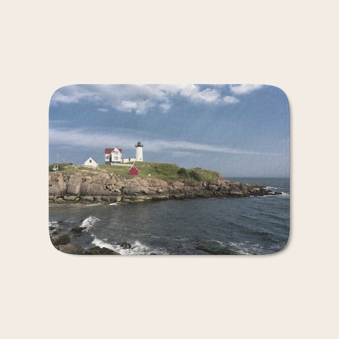 Nubble Lighthouse in Summer Bath Mat Gallery Image 1