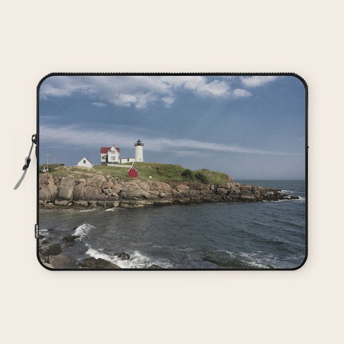 Nubble Lighthouse in Summer Laptop Sleeve Gallery Image 1