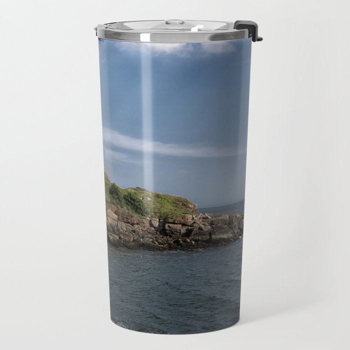 Nubble Lighthouse in Summer Travel Mug Gallery Image 2