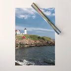 Nubble Lighthouse in Summer Wrapping Paper Gallery Image 1