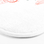 Hand drawn cactus plant art Bath Mat Gallery Image 3