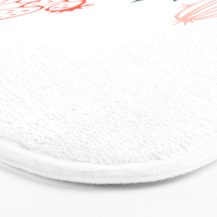 Hand drawn cactus plant art Bath Mat Gallery Image 3