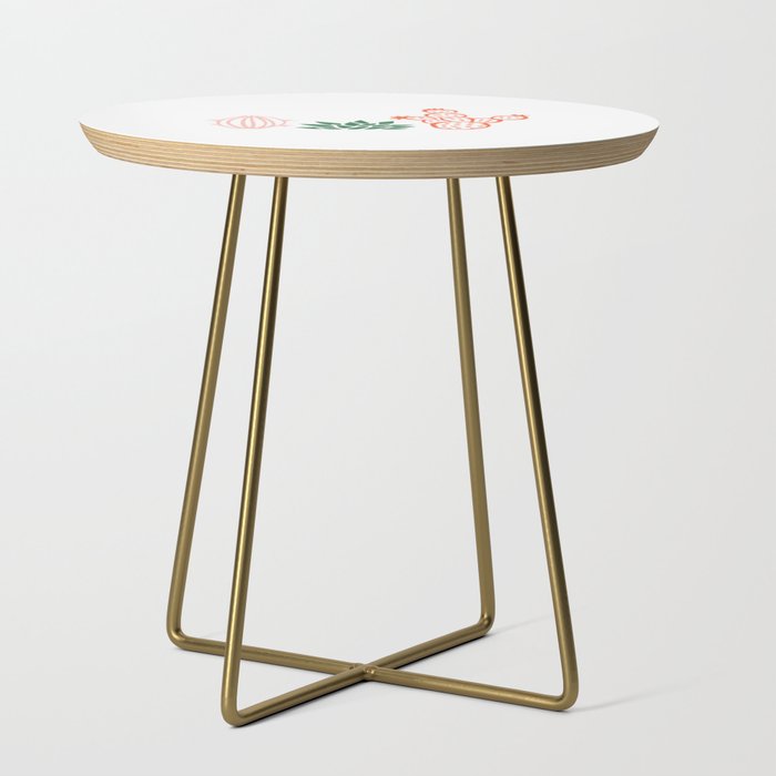 Hand drawn cactus plant art Side Table Gallery Image 1