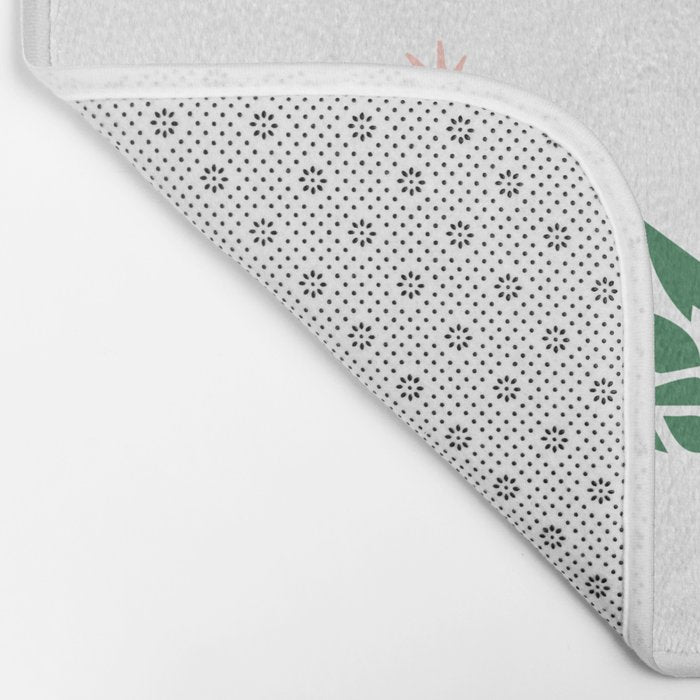 Hand drawn cactus plant art Bath Mat Gallery Image 2