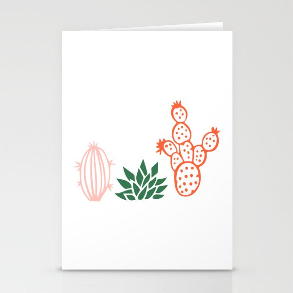 Hand drawn cactus plant art Stationery Card Gallery Image 2