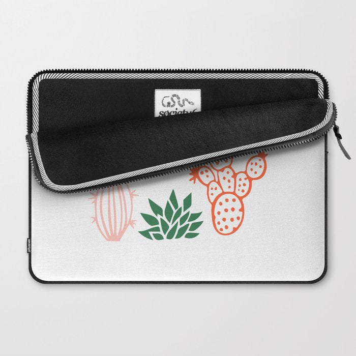 Hand drawn cactus plant art Laptop Sleeve Gallery Image 2