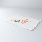 Hand drawn cactus plant art Rug Gallery Image 3