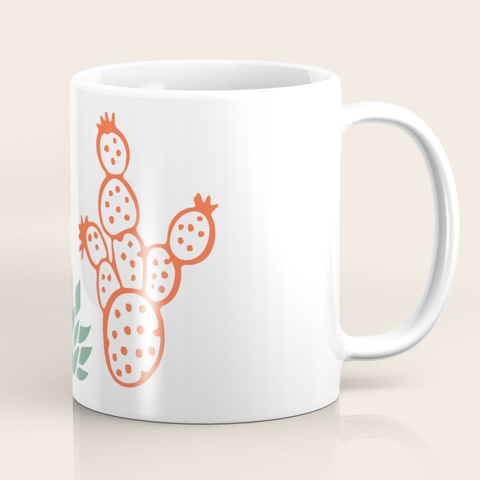 Hand drawn cactus plant art Coffee Mug Gallery Image 1