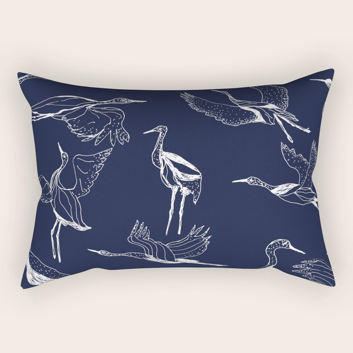 Cranes Rectangular Pillow Gallery Image 1