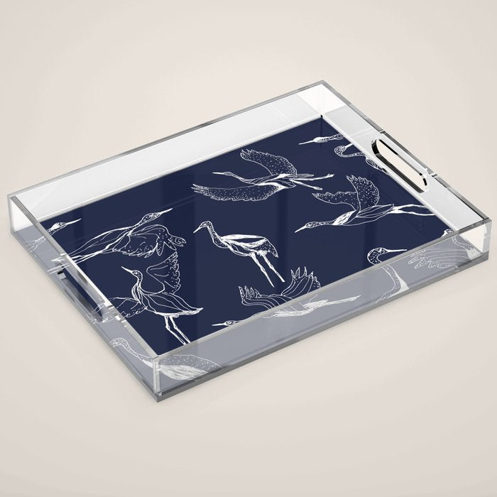 Cranes Acrylic Tray Gallery Image 1