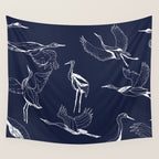 Cranes Wall Tapestry Gallery Image 4