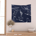 Cranes Wall Tapestry Gallery Image 2