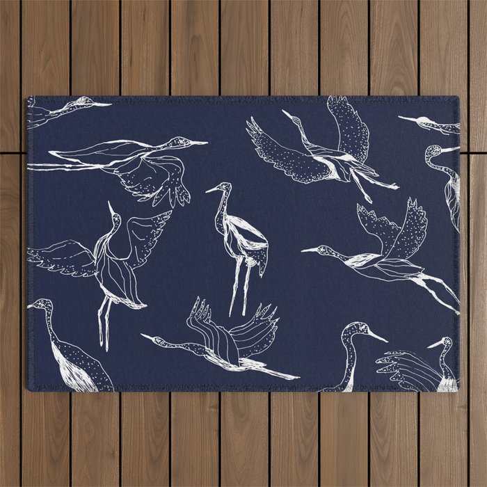 Cranes Outdoor Rug Gallery Image 1