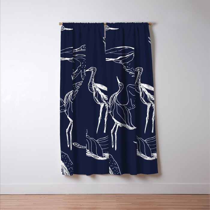 Cranes Window Curtain Gallery Image 3