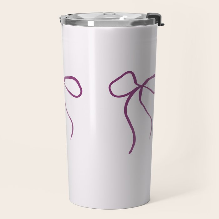 Coquette pink bow Travel Mug Gallery Image 2