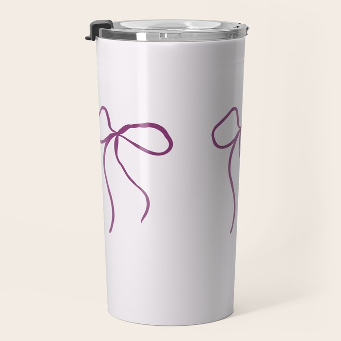 Coquette pink bow Travel Mug Gallery Image 3