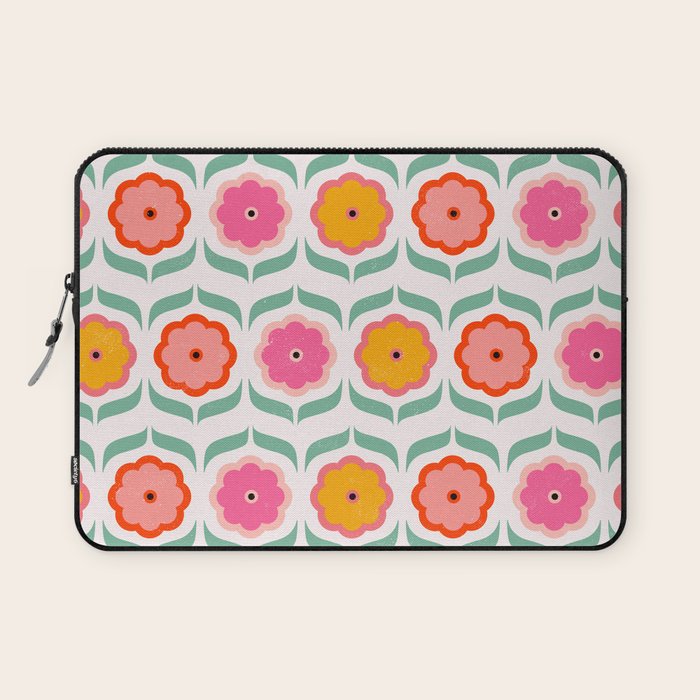 Bright Retro Geometric Pattern Laptop Sleeve Gallery Image 1