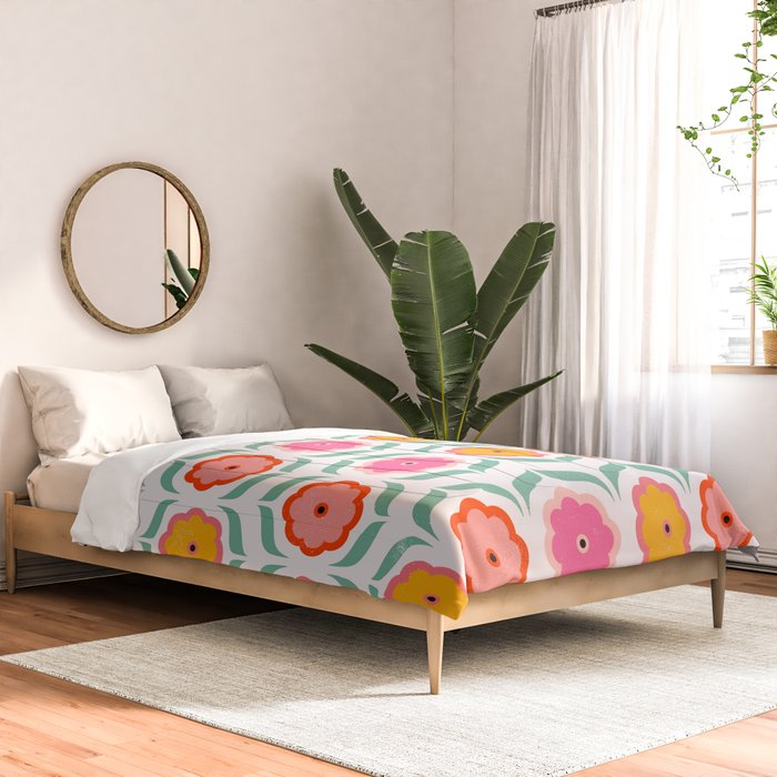 Bright Retro Geometric Pattern Comforter Gallery Image 2