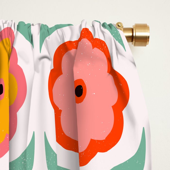 Bright Retro Geometric Pattern Window Curtain Gallery Image 2