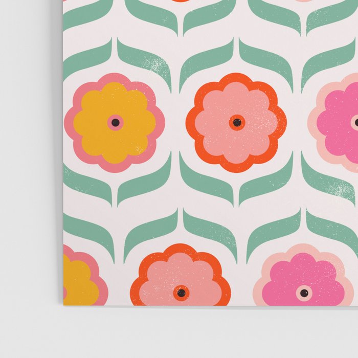 Bright Retro Geometric Pattern Poster Gallery Image 3