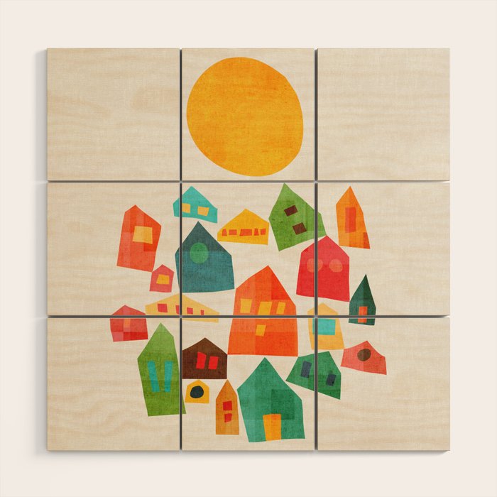 Looking at the same sun Wood Wall Art Gallery Image 1
