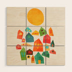 Looking at the same sun Wood Wall Art Gallery Image 1