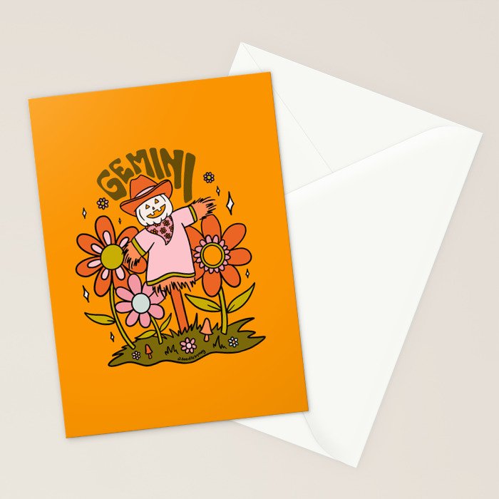 Gemini Scarecrow Stationery Card Gallery Image 2