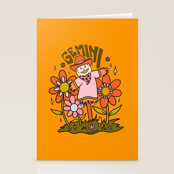 Gemini Scarecrow Stationery Card Gallery Image 2
