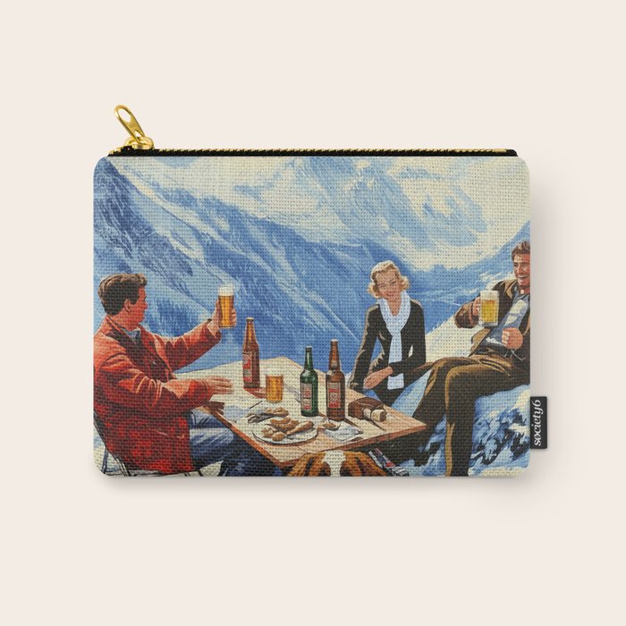 Retro Vintage Apres Ski Mountain Carry All Pouch Gallery Image 1