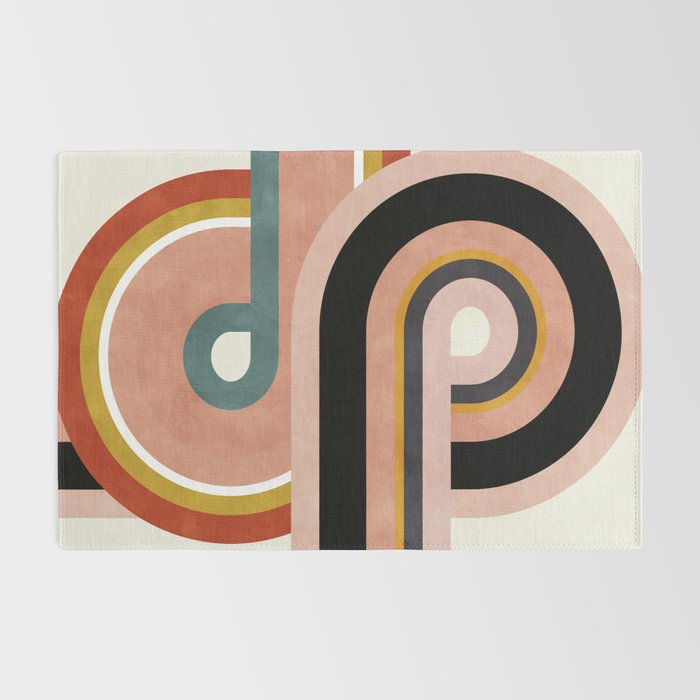 rainbow shape art Rug Gallery Image 2
