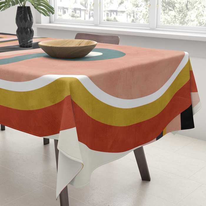 rainbow shape art Tablecloth Gallery Image 3